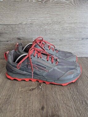 Altra Lone Peak 4.0 Trail Running Shoes Gray Red Size 11.5
